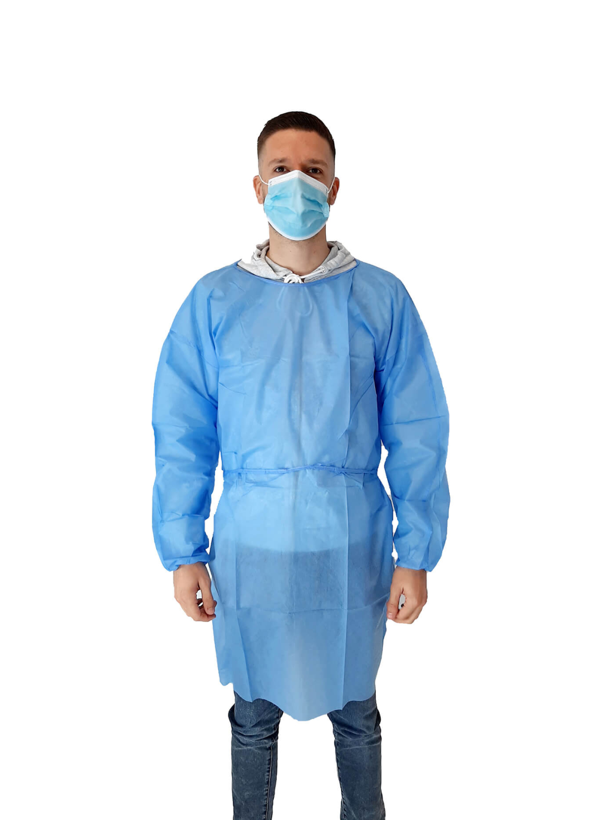 326 209 1 Blouse Visiteurs Gcare Protect Bleu 25 G