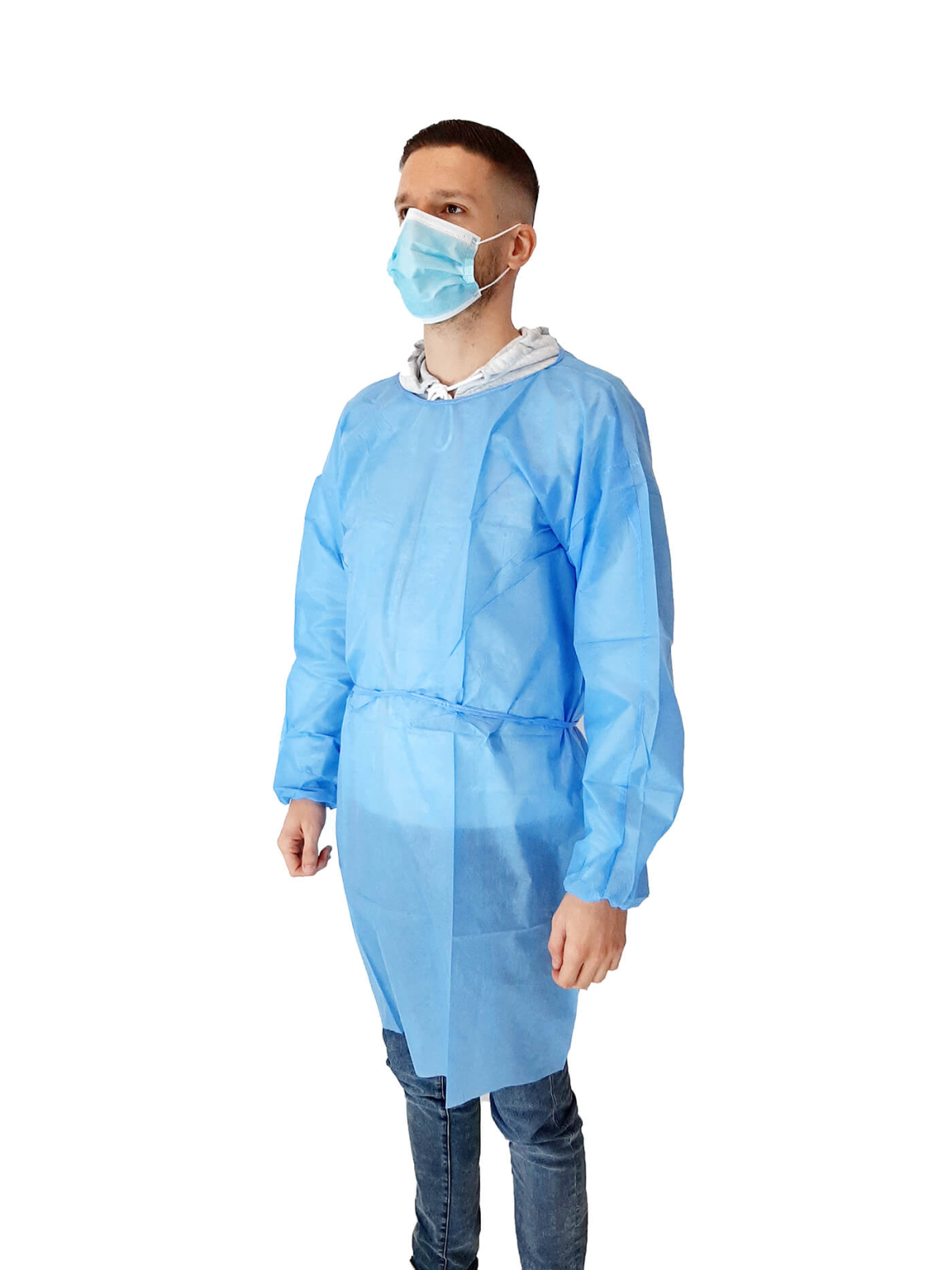 326 209 3 Blouse Visiteurs Gcare Protect Bleu 25 G