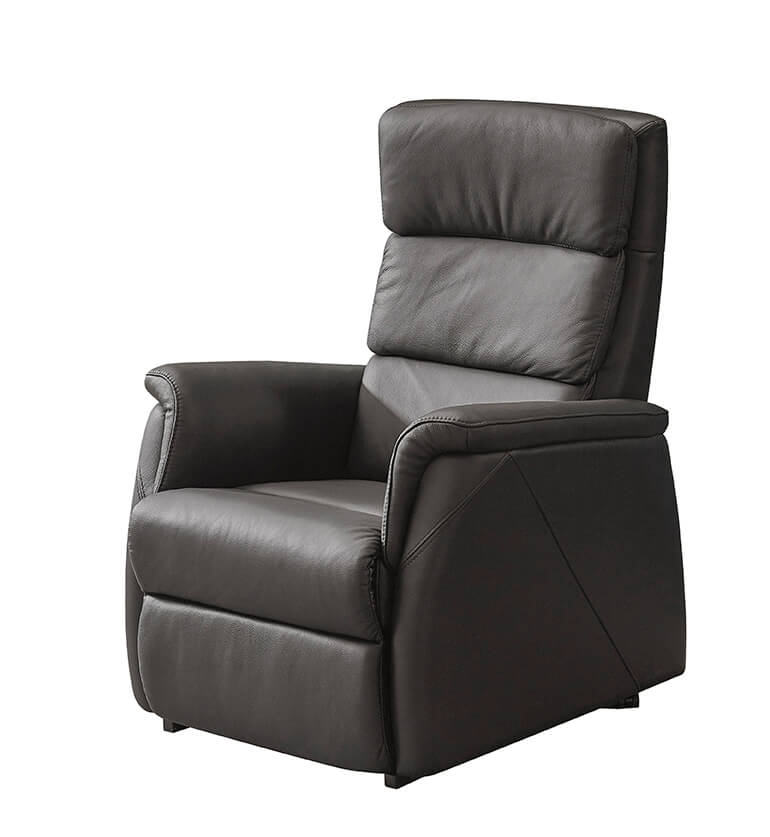 Fauteuil Releveur 2 Moteurs Confort Medium Cuir Mokka 920.053 1