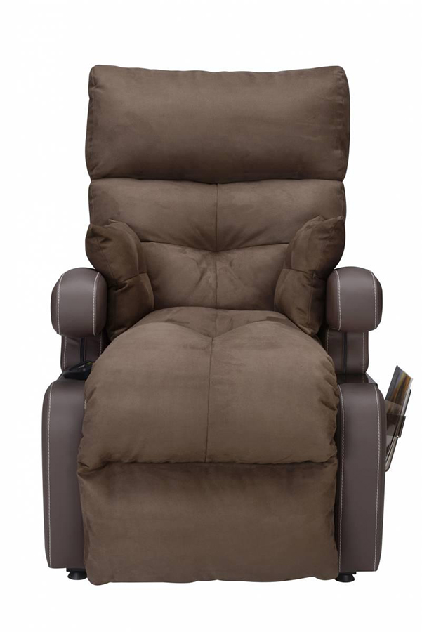 Fauteuil Releveur 2 Moteurs Cosy Velours Marron 944.354 1