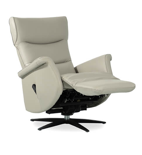 Fauteuil Releveur 3 Moteurs Veneto Cuir Gris Clair 920.352 2