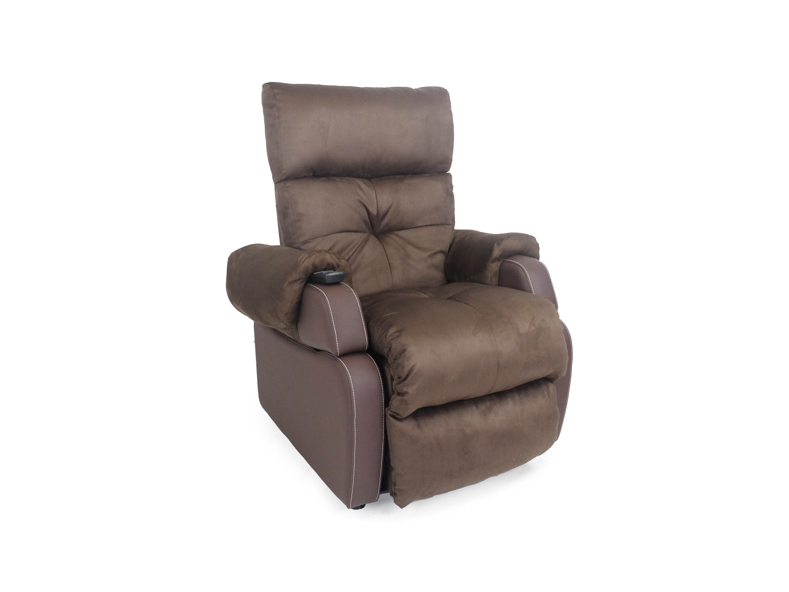 Fauteuil Releveur 4 Positions Cosy Velours Marron 944.152 1